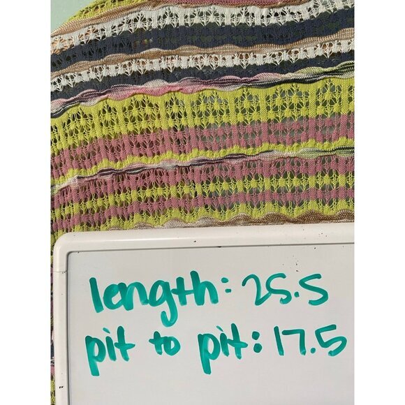 Vintage Missoni‎ Women's Stripe Button Up Cardigan Sweater Lime Green Size 10 - Picture 10 of 10